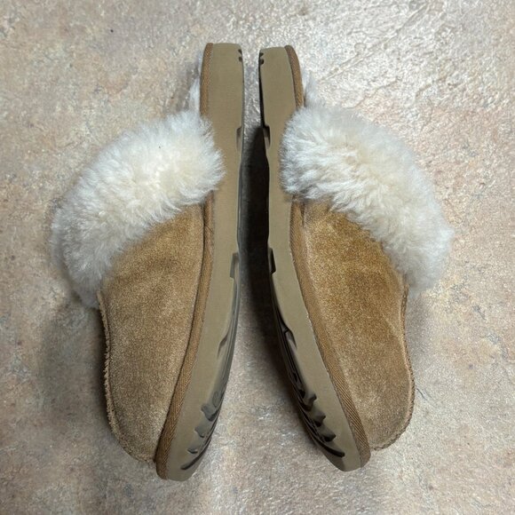 UGG Coquette Sheepskin Slipper Shoes Tan Treadlite EVA Indoor Outdoor 8 - Picture 4 of 11